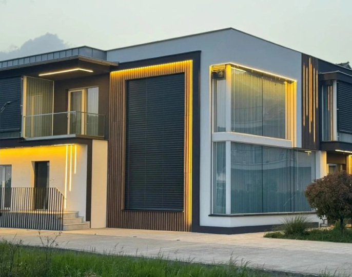 HARO-Parquet-複合實木地板-湖光山色間的現代別墅：全屋鋪設HARO複合實木地板大廣場板S