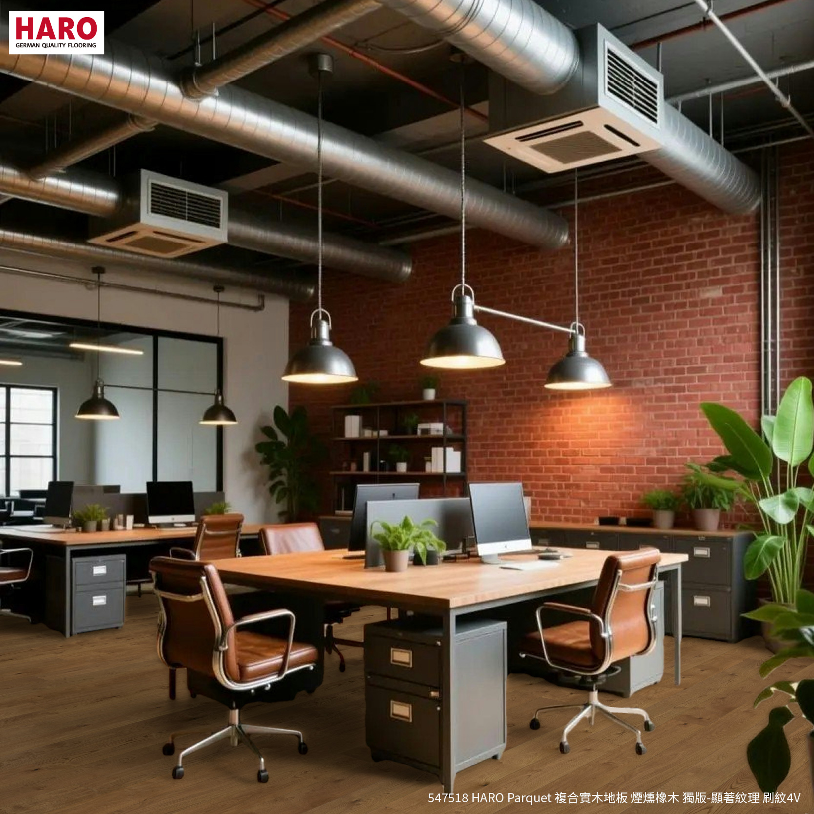 HARO-複合實木地板-547518-煙燻橡木地板-獨板-顯著紋理 4V刷紋